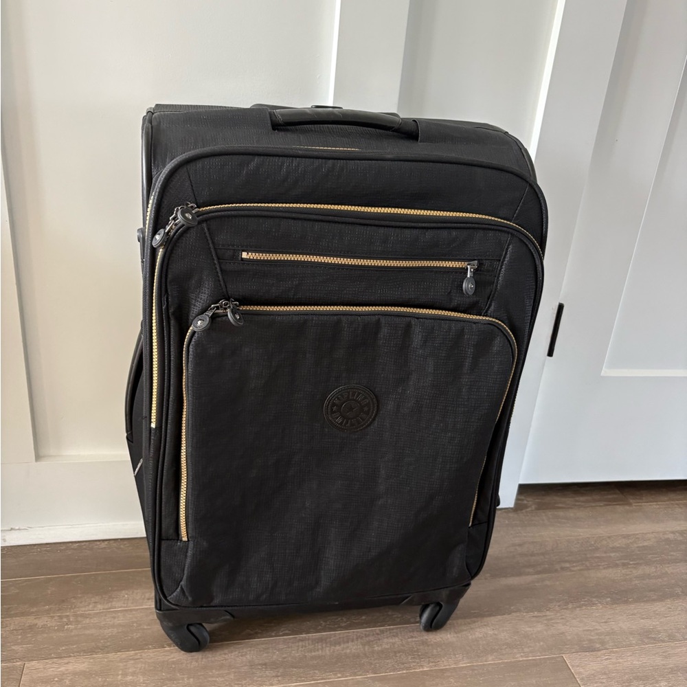 Kipling Black Rolling Spinner Luggage with Front Zip Pockets - Picture 3 of 13